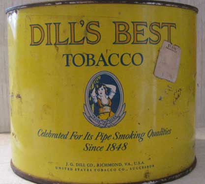 dills best tobacco tin