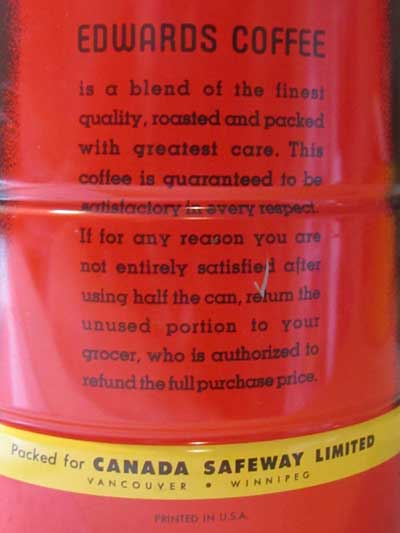 safeway coffee can